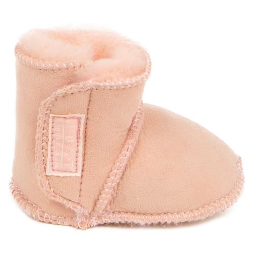 Babies Adelphi Sheepskin Booties Baby Pink Extra Image 1